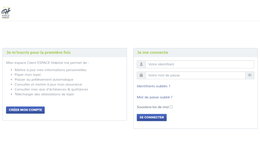 connexion mon compte Espace habitat
