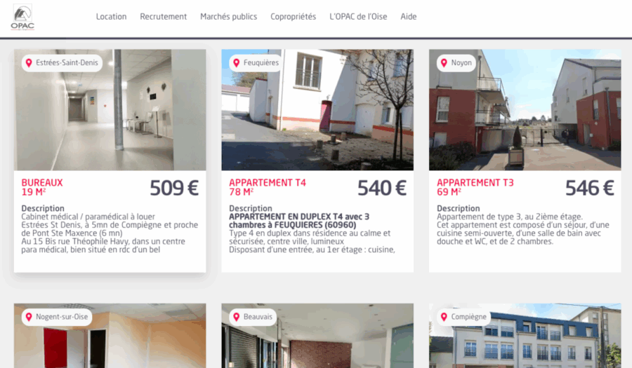 logement disponible opac oise
